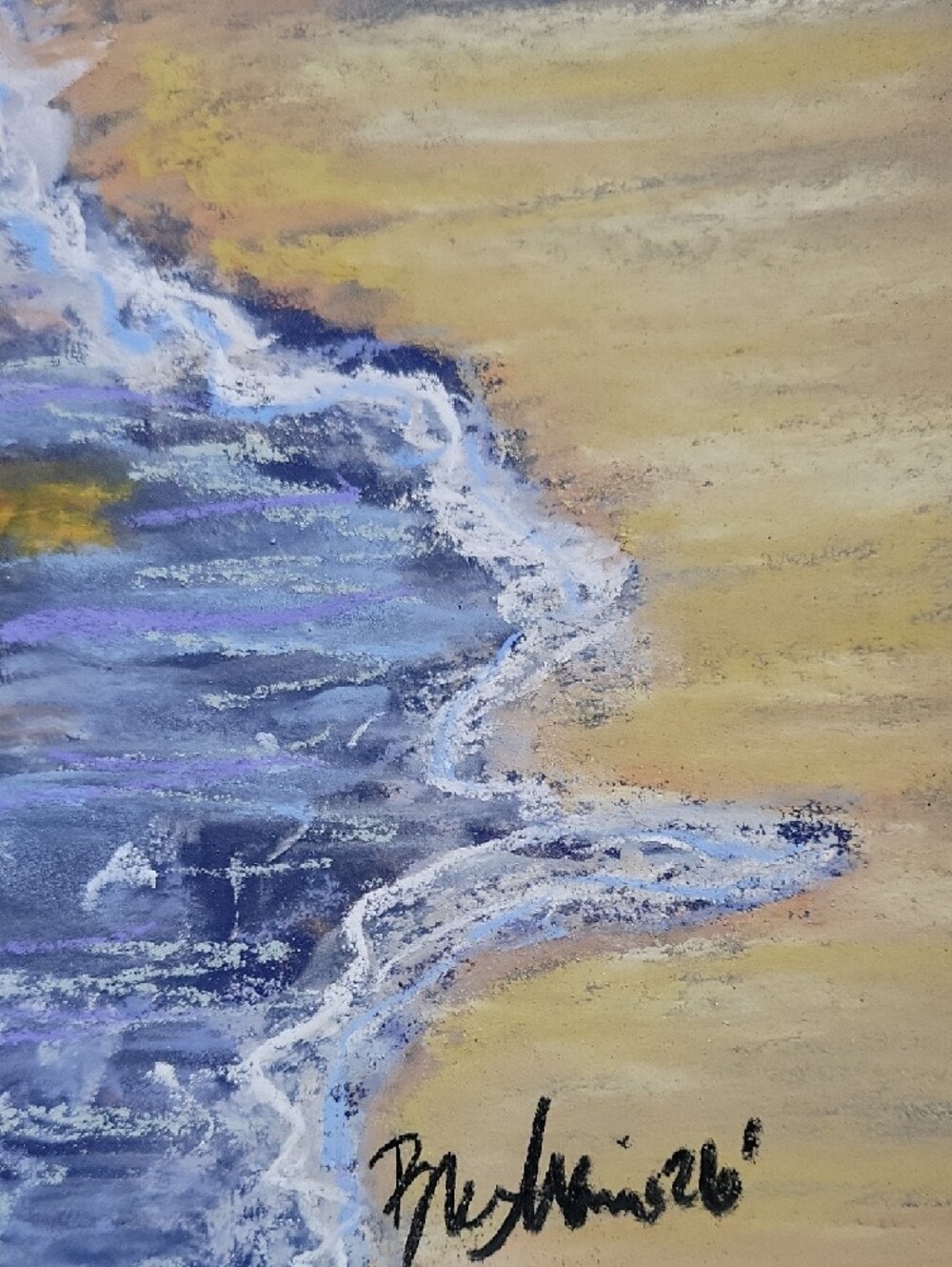 "Dreamy Seaside Sunset"Original Framed Artwork By Brea Marie (Me) 9in X 12in - Picture 3 of 6